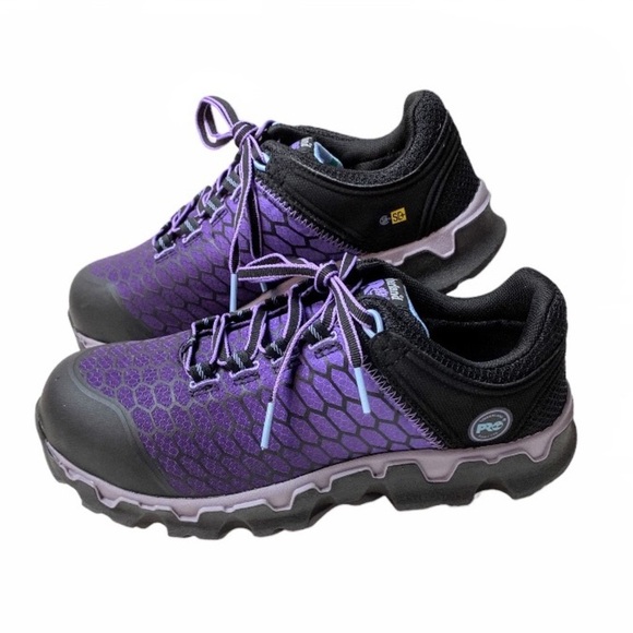 Timberland Powertrain Sport Alloy Toe Purple Work Shoes Size 8.5 - Picture 5 of 16